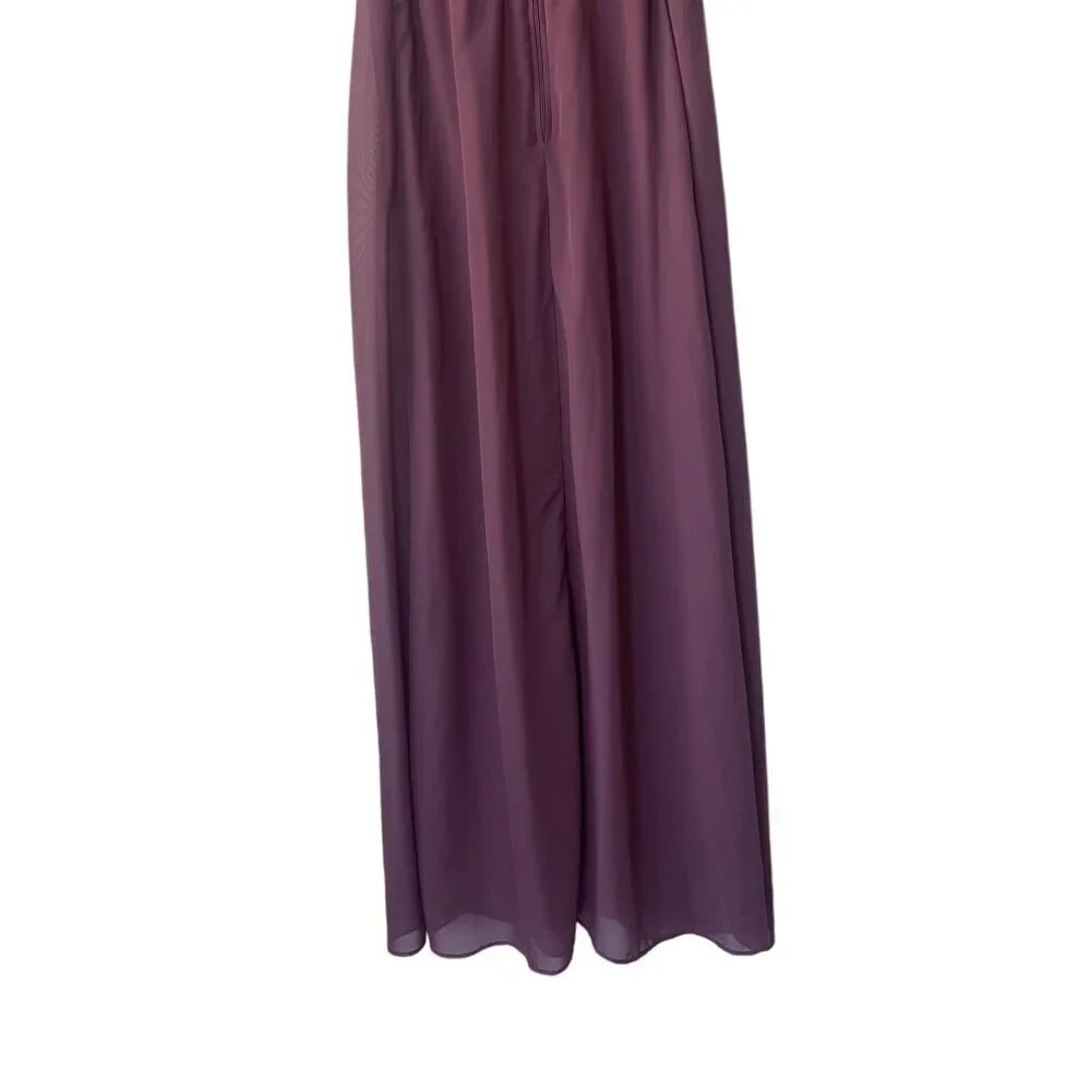 Birdy Grey Dress‎ Bridesmaid Size S Chiffon Rosewood Formal Hannah Maxi Ruffle - Picture 9 of 10